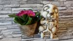 ježek a květináč,keramická zahradní osazovací dekorace