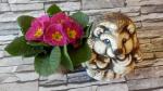 ježková s květináčem,osazovací keramická dekorace