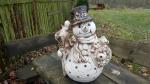 sněhulák velký,keramická zahradní dekorace